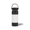 Sublimation Black Stainless Steel Powder Coated Water Bottle with White Patch