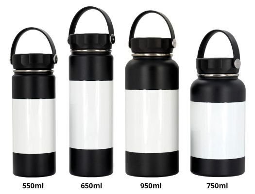 Sublimation-Black-Stainless-Steel-Powder-Coated-Water-Bottle-with-White-Patch-950ml