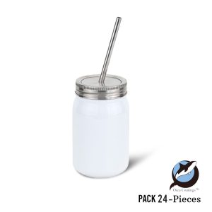 500 ml Stainless Steel Mason Jar with Straw