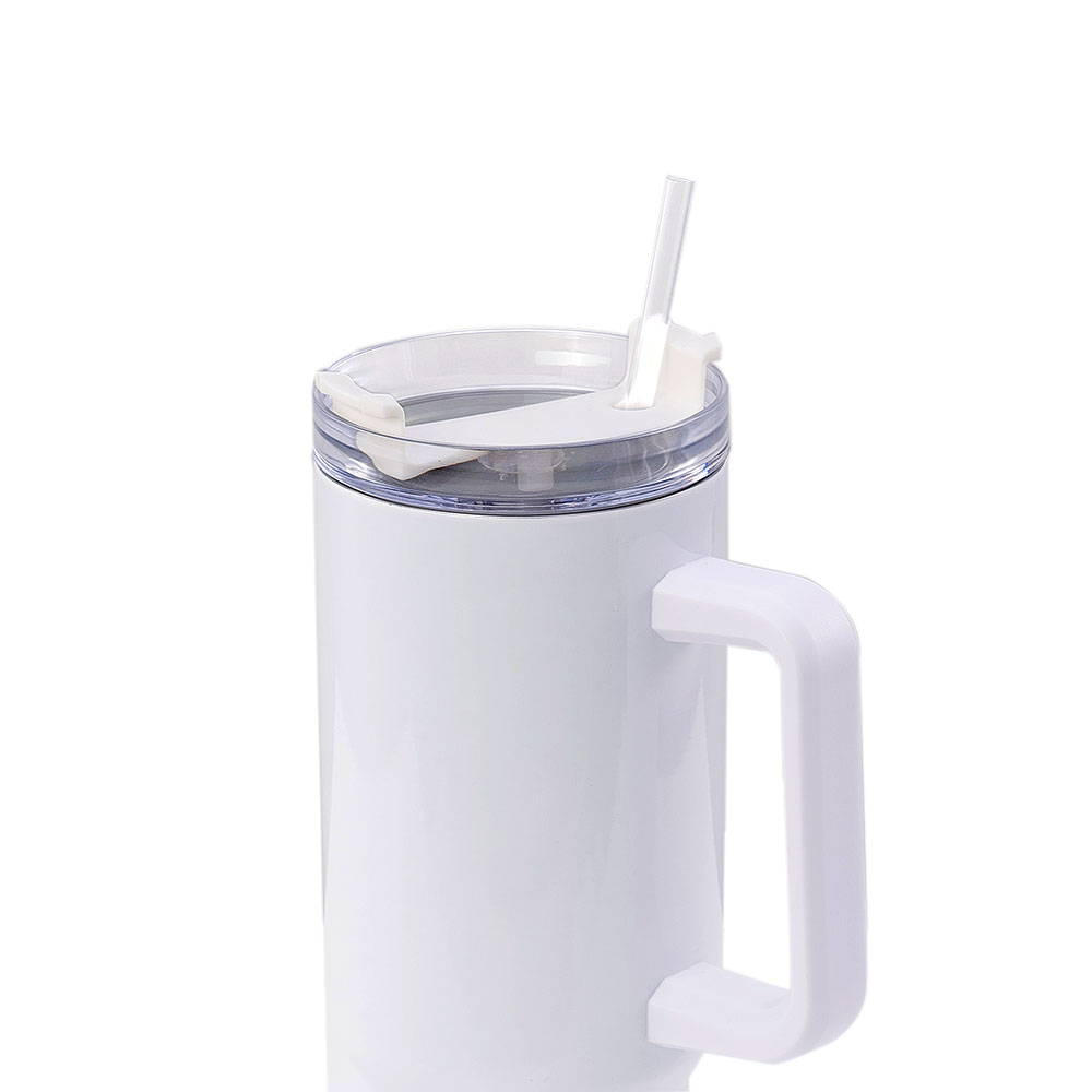 Tumbler With Handle and Straw Lid